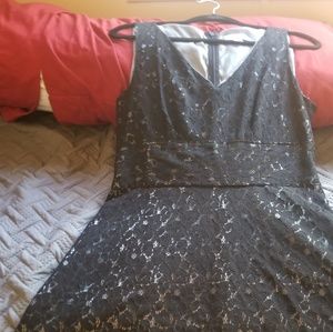 Women's black lace dress